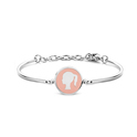 CO88 Collection Zodiac 8CB 90327 Steel Bracelet with Pendant - Constellation Virgo 15 mm - One-size - Silver / Pastel Pink
