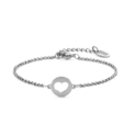 CO88 Collection Inspirational 8CB 90401 Steel Bracelet with Pendant - Heart 10 mm - Length 16.5 + 3 cm - Silver colored