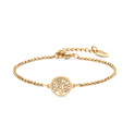 CO88 Collection Inspirational 8CB 90405 Steel Bracelet with Pendant - Tree of Life 10 mm - Length 16.5 + 3 cm - Gold colored