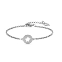 CO88 Collection Inspirational 8CB 90407 Steel Bracelet with Pendant - Star 10 mm - Length 16.5 + 3 cm - Silver colored