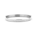 Key Moments 8KM BC0041 Steel Bangle with Crystal - Size 58x50 mm - Silver / White