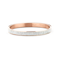 Key Moments 8KM BC 0046 Steel Bangle With Crystal Size 58x50 mm Rose colored / White