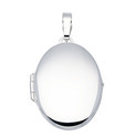 Glow 145.0010.00 Medallion Oval smooth silver 24 x 34 mm