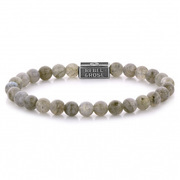 Rebel and Rose RR-6S005-S Stretch bracelet Beads Labradorite Shield 925 silver 6 mm silver-brown