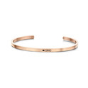 Key Moments 8KM-B00383 Steel open bangle with text grad zirconia one-size gold colored