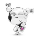 Pandora 798016EN160 silver Charm Girl with pigtails