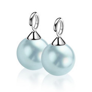Zinzi ZICH266LB Ear charms silver-pearl light blue 10 mm