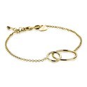 Zinzi ZIA1278G Bracelet Circles silver gold colored 17-19 cm