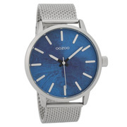 OOZOO C9656 Watch Timepieces Collection steel silver/blue 45 mm