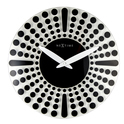 Wall clock NeXtime dia. 43 cm, glass, black, Dreamtime