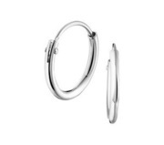 TFT Hoops Round Tube Silver Shiny 1.3 mm x 13 mm