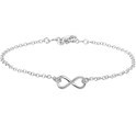 House Collection Anklet Infinity 2.1 Mm 24 + 2 Cm Silver Rhodium Plated