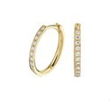 TFT Hoop Earrings With Hinge 0.23ct (2x0.115ct) H SI Yellow Gold Shiny