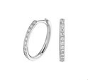 TFT Hoop Earrings With Hinge 0.23ct (2x0.115ct) H SI White Gold Shiny