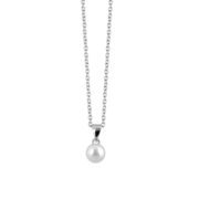 New Bling 9NB-0130 Necklace with round pendant silver 45 cm