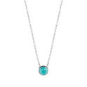 TI SENTO - Milano 3845TQ Necklace with pendant silver-turquoise 7 mm 38- 48 cm