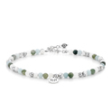 Rebel and Rose RR-AK003-S Anklet Green Fantasy silver-natural stone 4 mm