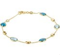 Home Collection Bracelet Gold London Blue And Blue Topaz 17 + 2 cm
