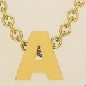 House collection 4021507 Necklace Yellow gold Letter F 1.0 mm 41 - 43 - 45 cm