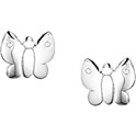 TFT Ear Studs Butterfly Silver Rhodium Plated Shiny
