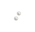 TFT Ear Studs Pearl Silver Rhodium Plated Shiny