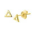 TFT Ear Studs Triangle Yellow Gold Shiny 4.6 mm x 5.2 mm