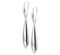 Earrings Silver Rhodium Plated Shiny 46 mm x 8 mm