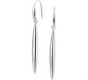 Earrings Silver Rhodium Plated Shiny 56 mm x 5 mm