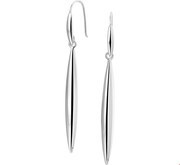 Earrings Silver Rhodium Plated Shiny 56 mm x 5 mm