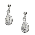 TFT Earrings Pearl Silver Rhodium Plated Shiny