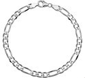 House collection Bracelet Silver Figaro 4.5 mm 20 cm