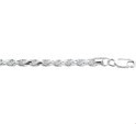 House collection Bracelet Silver Cord Diamonded 3.2 mm 19 cm