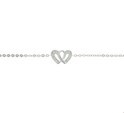 Home Collection Bracelet Silver Heart And Zirconia 16.5 + 2.5 cm
