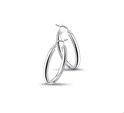 TFT Hoops Round Tube Silver Rhodium Plated Shiny 2.5 mm x 30 mm