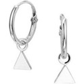 TFT Creoles Triangle Silver Rhodium Plated Shiny