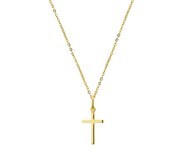 House collection 4021196 Necklace Yellow gold Cross 1.0 mm 41 + 4 cm
