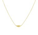 House collection 4020737 Necklace Yellow gold Feather 0.8 mm 40 - 42 - 44 cm