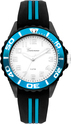 Garonne KQ12Q445 Children's watch plastic/silicone black-blue 36 mm
