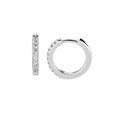 TFT Hoop Earrings With Hinge 0.10ct (2x0.05ct) G SI White Gold Shiny