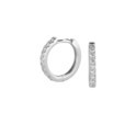 TFT Hoop Earrings With Hinge 0.15ct (2x0.075ct) G SI White Gold Shiny