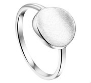 Home Collection Ring Scratched Silver Rhodium Plated