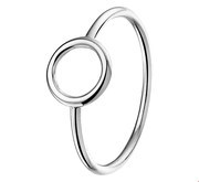 House collection Ring Round Silver Rhodium Plated