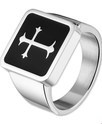 Home Collection Signet Ring Cross Steel