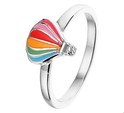 Home Collection Ring Hot Air Balloon Silver Rhodium Plated