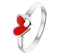 Home Collection Ring Hearts Silver Rhodium Plated