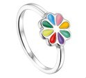 Home Collection Ring Flower Silver Rhodium Plated