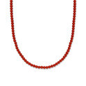 TI SENTO-Milano 3916CR Necklace silver with red balls 4 mm 38-48 cm