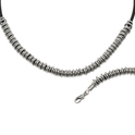Slate 404.0314.21 Bracelet steel/leather silver colored 21 cm
