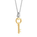 TI SENTO-Milano 6775SY Necklace with pendant Key silver and gold plated 11 x 34 mm 38-48 cm