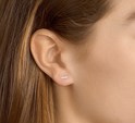 TFT Ear Studs Bar White Gold Shiny 6.7 mm x 1.5 mm